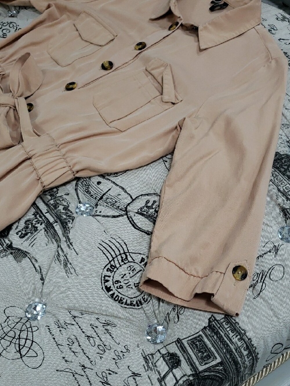 🇨🇦  Vero Moda Button-Up 3/4 Sleeves Shirt Dress - Picture 8 of 16